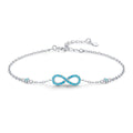 Pulsera Plata Infinito Turquesa de Plata